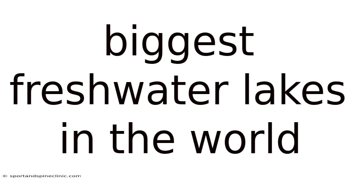 Biggest Freshwater Lakes In The World