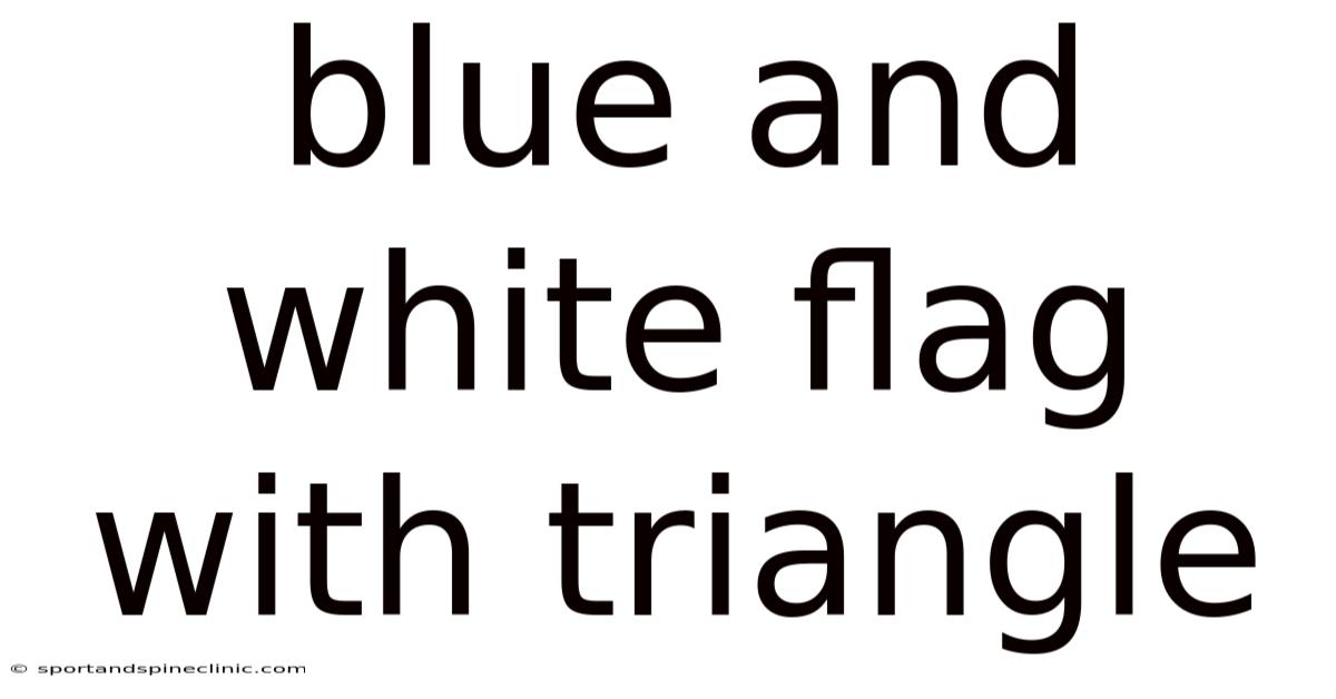 Blue And White Flag With Triangle