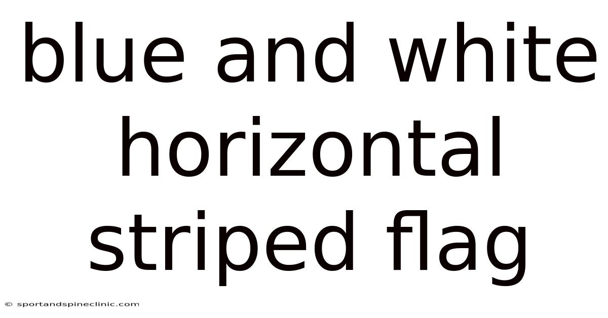 Blue And White Horizontal Striped Flag