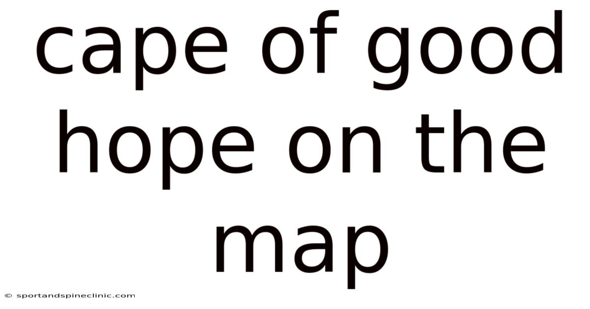 Cape Of Good Hope On The Map