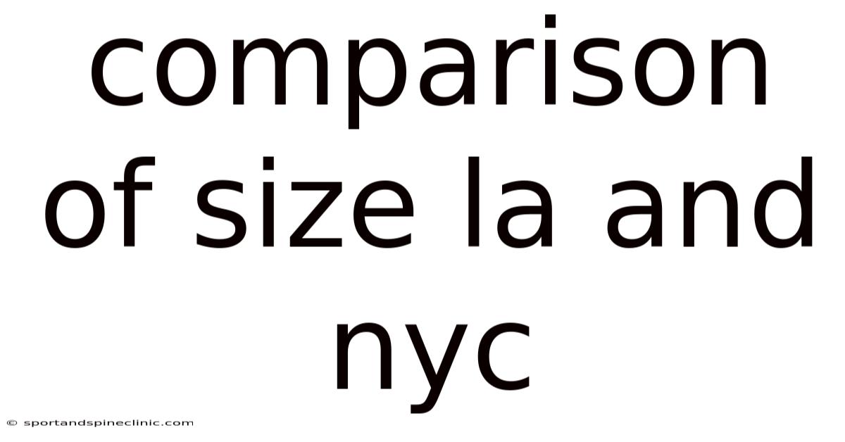Comparison Of Size La And Nyc