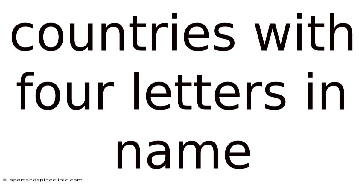Countries With Four Letters In Name