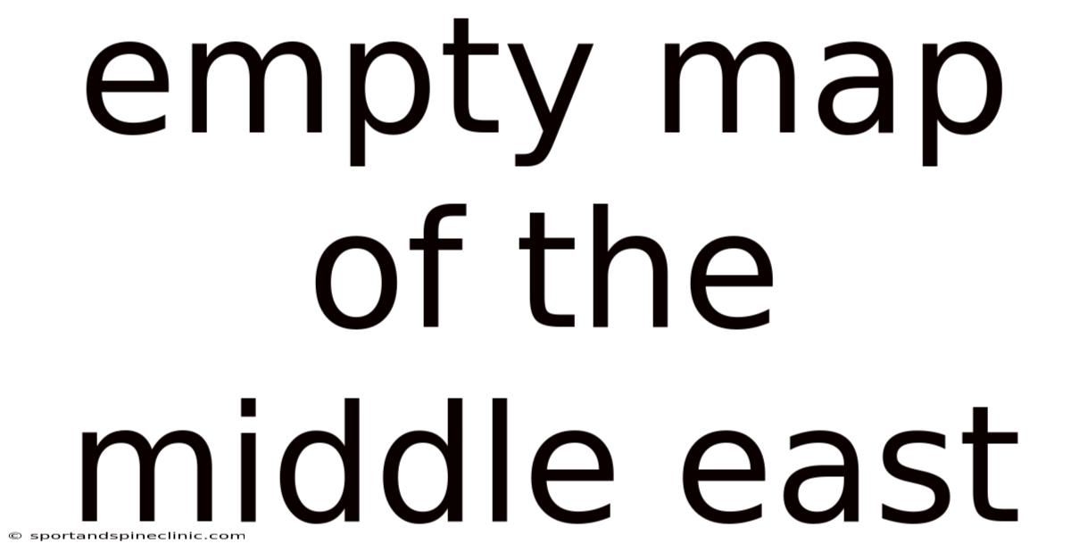 Empty Map Of The Middle East
