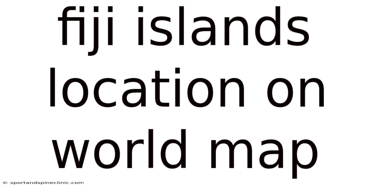 Fiji Islands Location On World Map