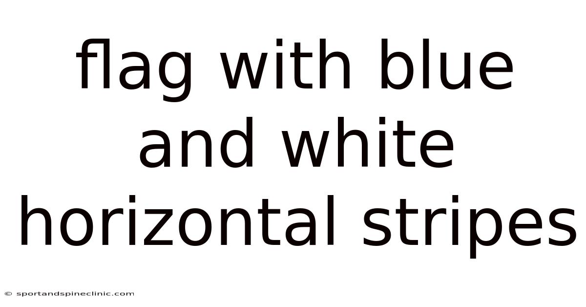 Flag With Blue And White Horizontal Stripes