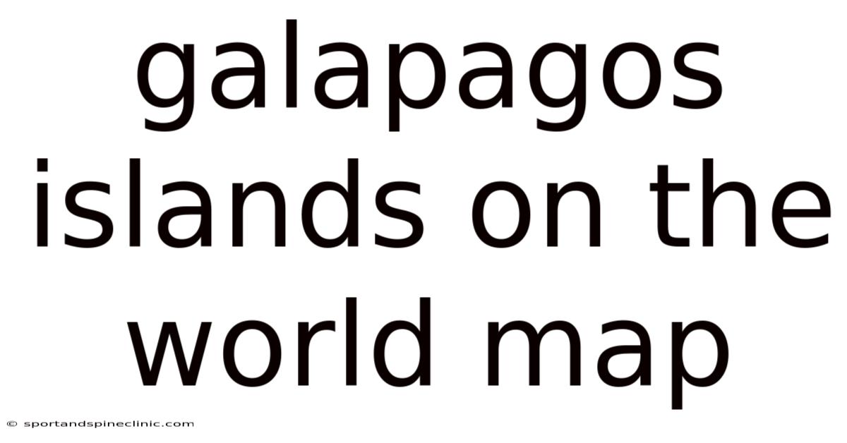 Galapagos Islands On The World Map
