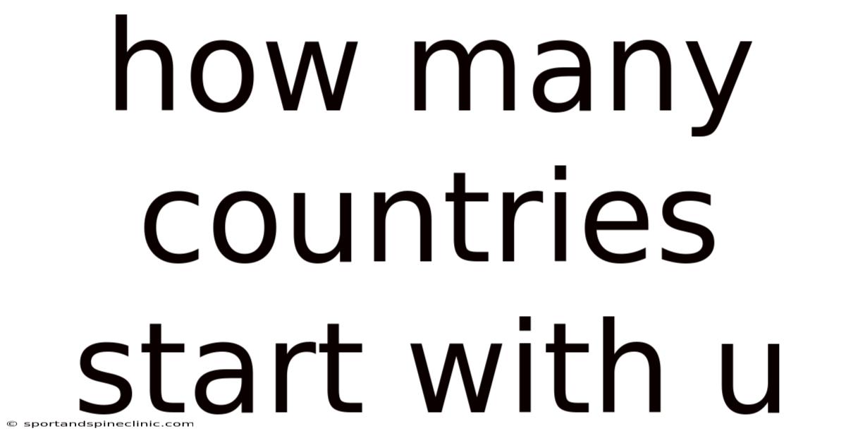 How Many Countries Start With U