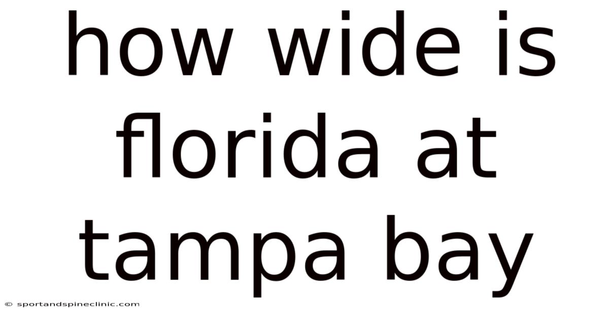 How Wide Is Florida At Tampa Bay