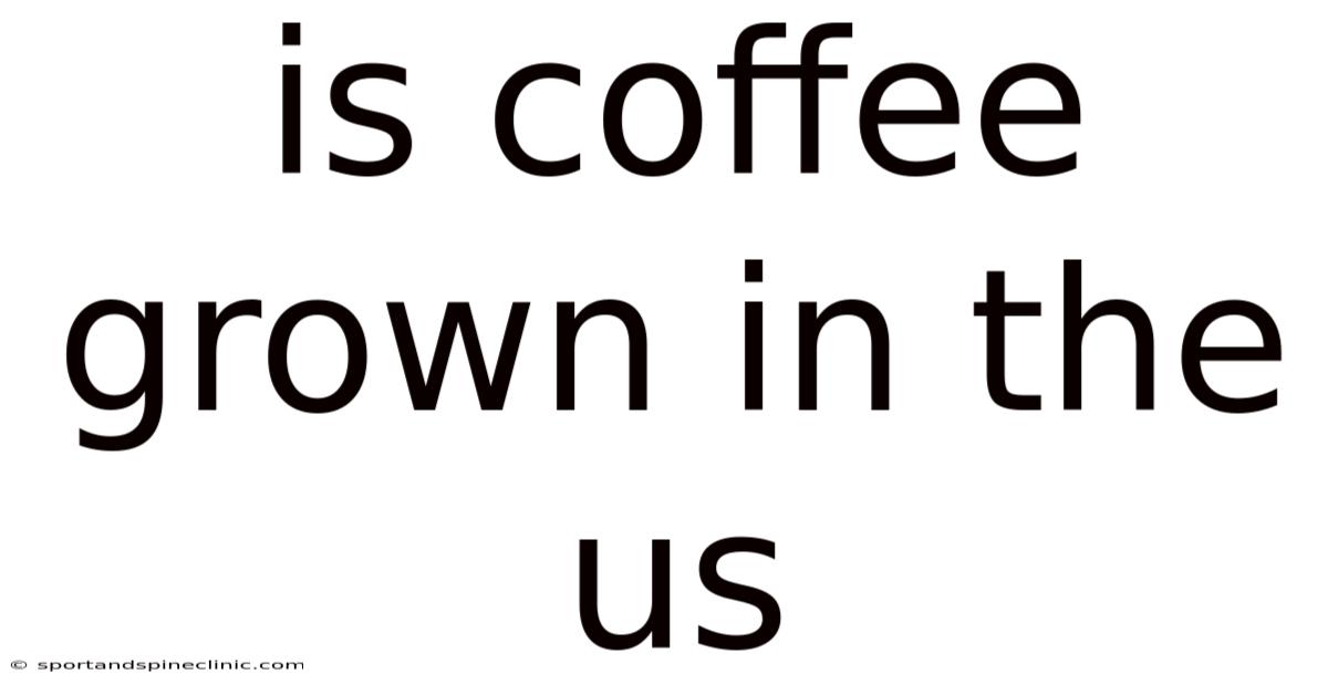 Is Coffee Grown In The Us