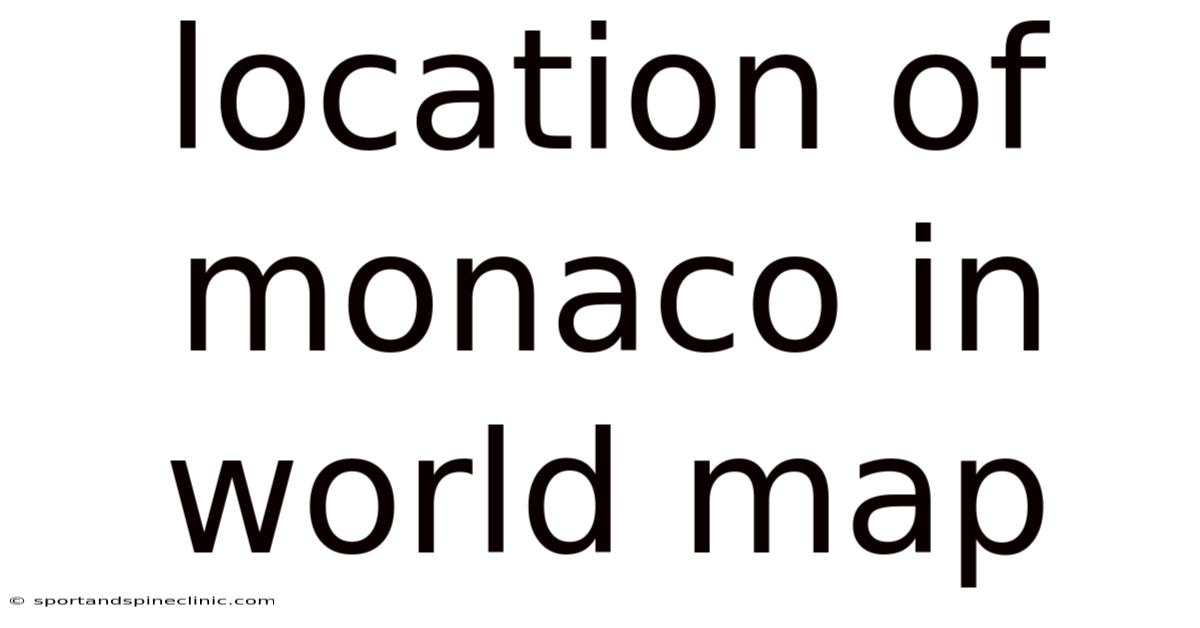 Location Of Monaco In World Map