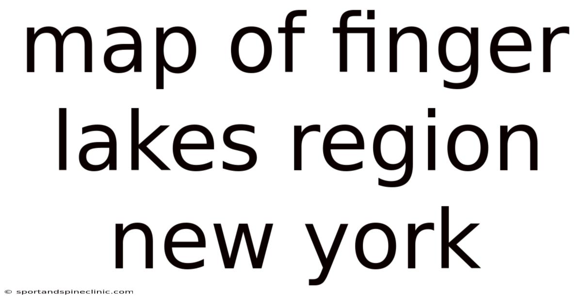 Map Of Finger Lakes Region New York