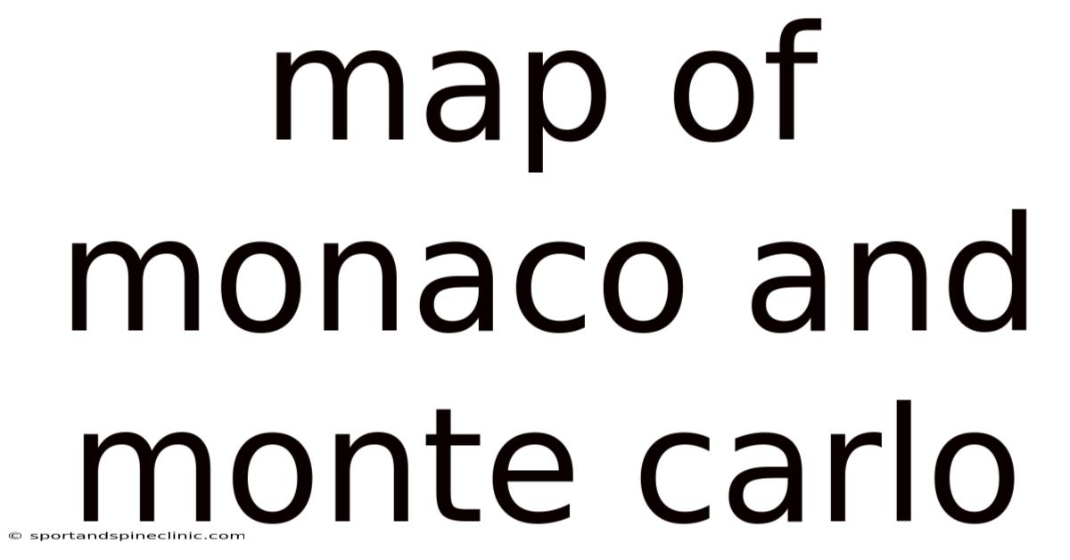 Map Of Monaco And Monte Carlo