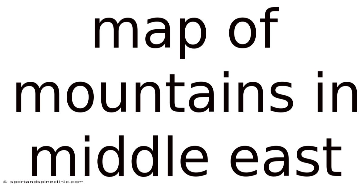 Map Of Mountains In Middle East