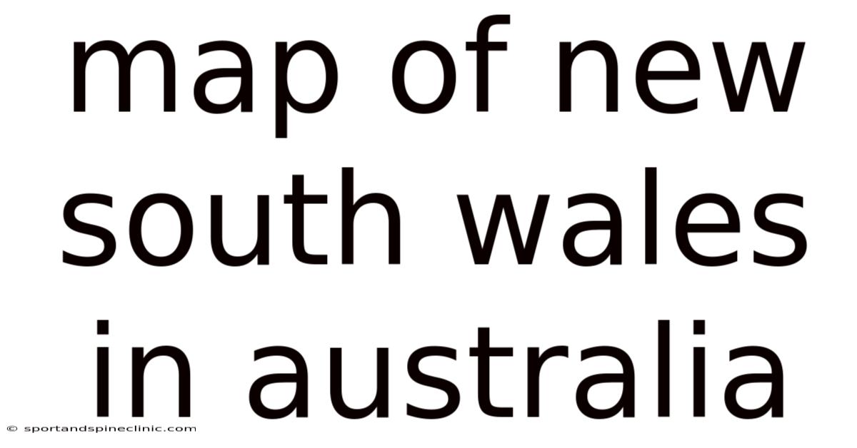 Map Of New South Wales In Australia