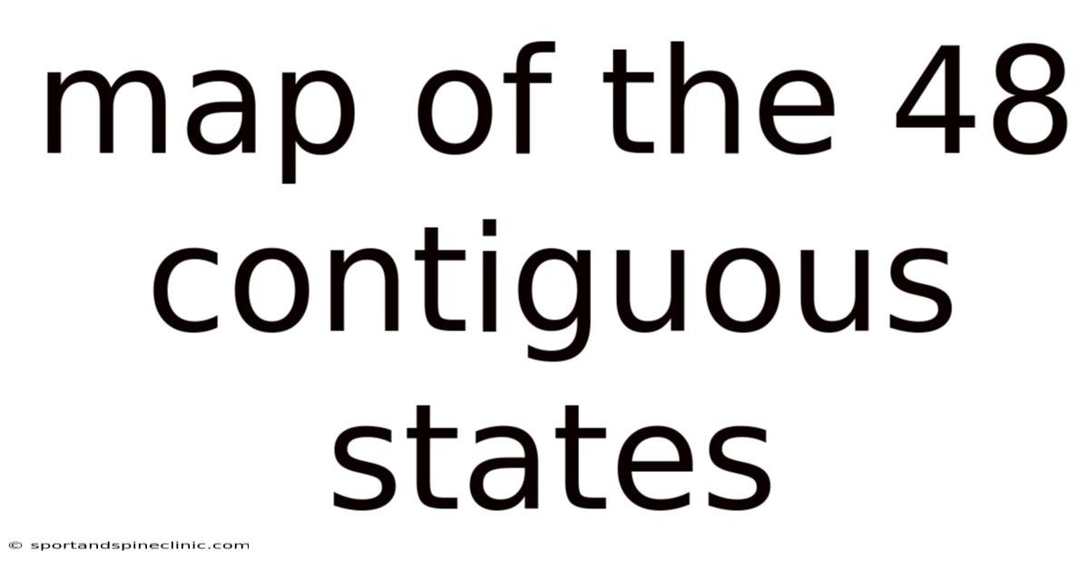 Map Of The 48 Contiguous States