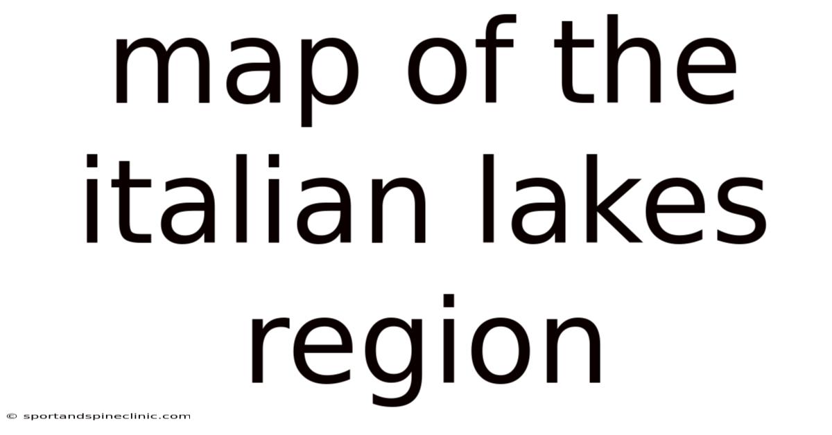 Map Of The Italian Lakes Region
