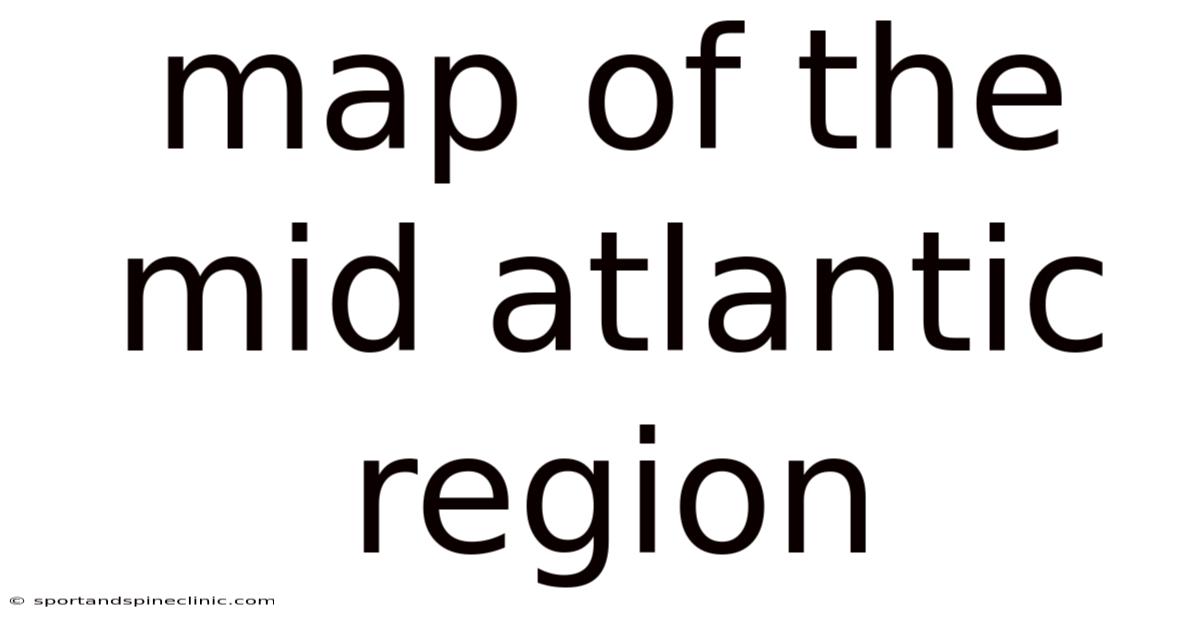 Map Of The Mid Atlantic Region