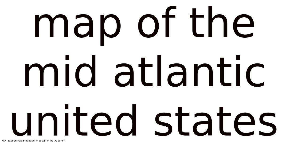 Map Of The Mid Atlantic United States