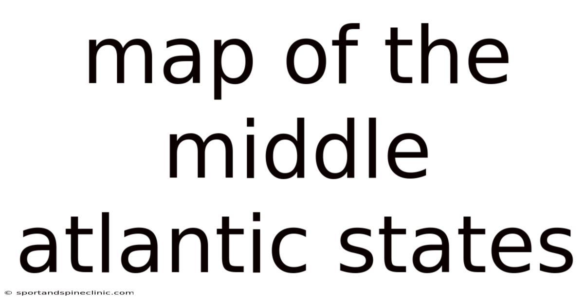 Map Of The Middle Atlantic States