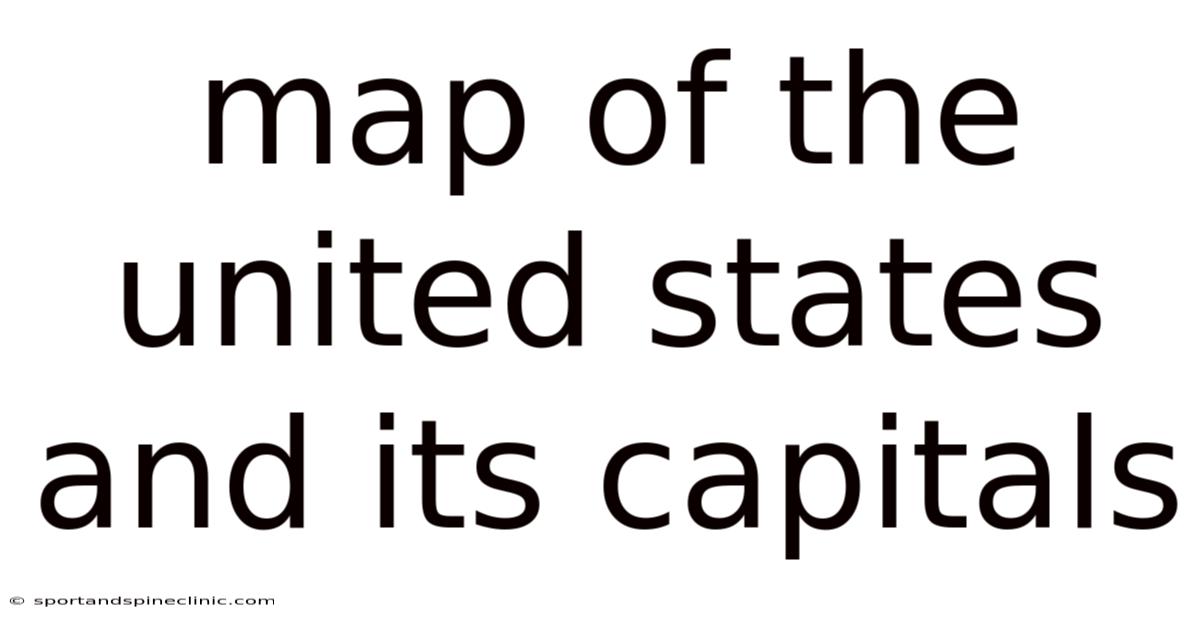 Map Of The United States And Its Capitals