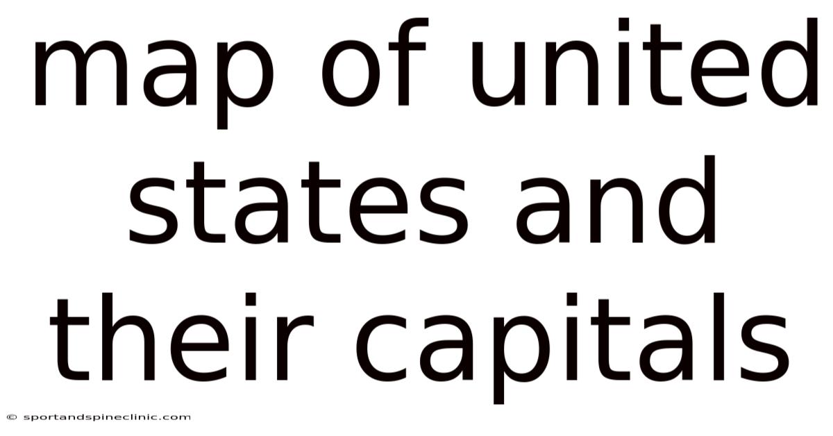 Map Of United States And Their Capitals
