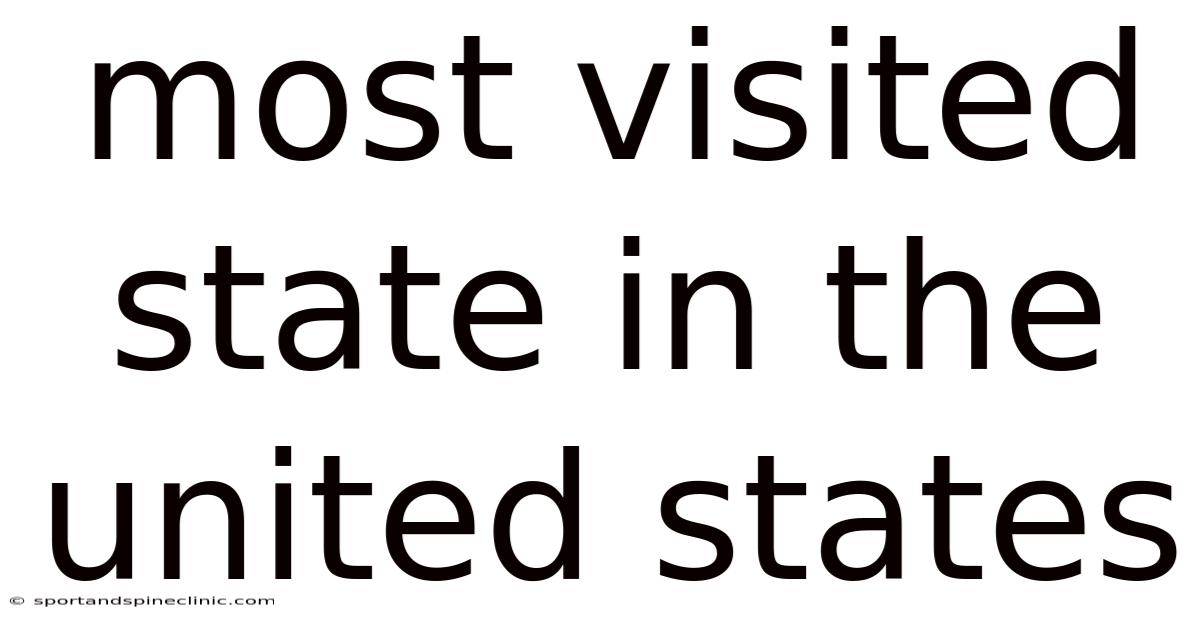 Most Visited State In The United States