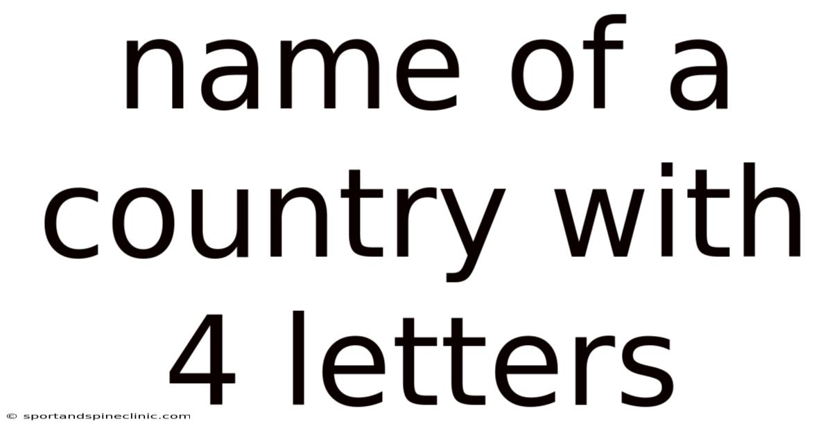Name Of A Country With 4 Letters