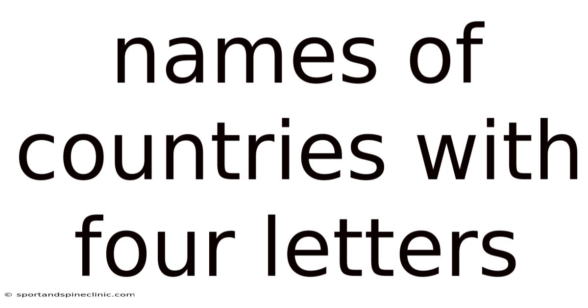 Names Of Countries With Four Letters