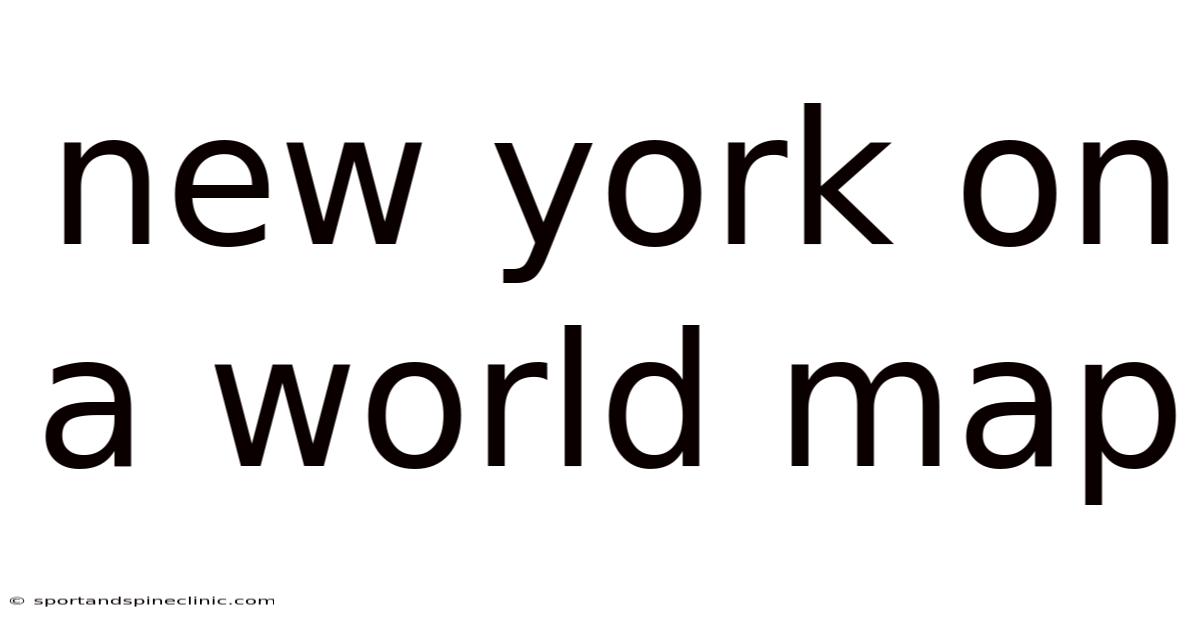 New York On A World Map