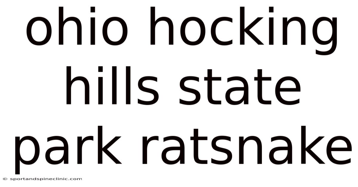 Ohio Hocking Hills State Park Ratsnake