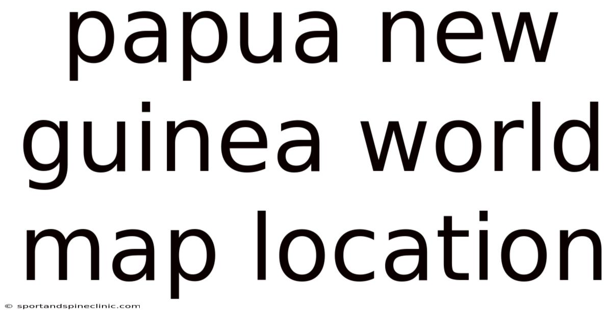 Papua New Guinea World Map Location