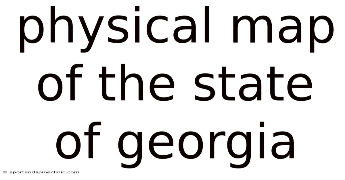 Physical Map Of The State Of Georgia