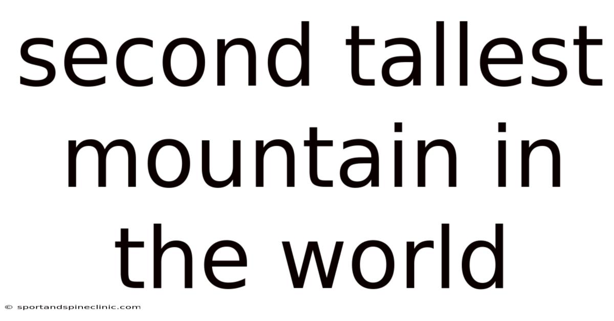 Second Tallest Mountain In The World