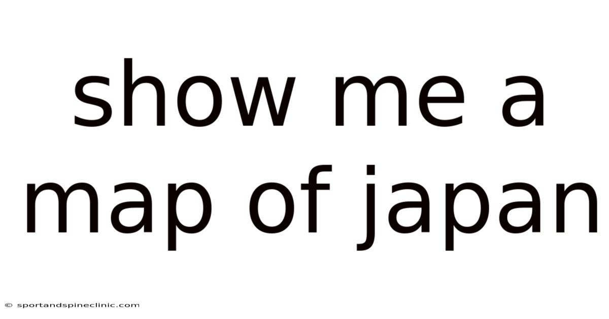Show Me A Map Of Japan