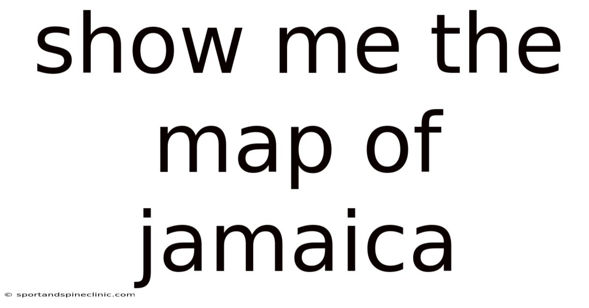 Show Me The Map Of Jamaica