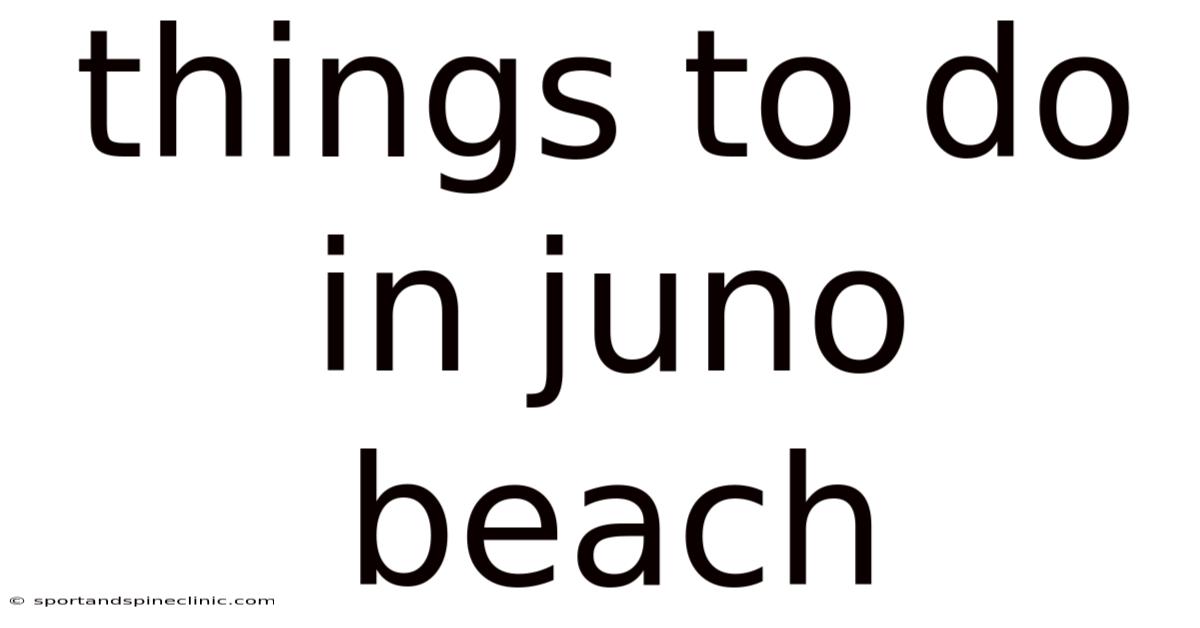 Things To Do In Juno Beach