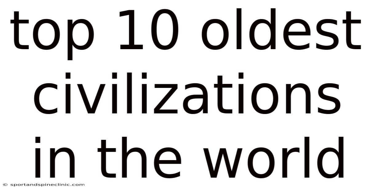 Top 10 Oldest Civilizations In The World