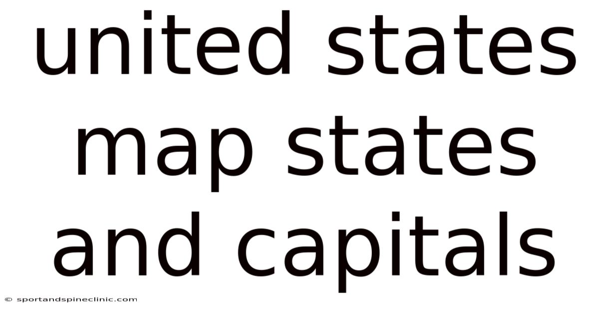 United States Map States And Capitals