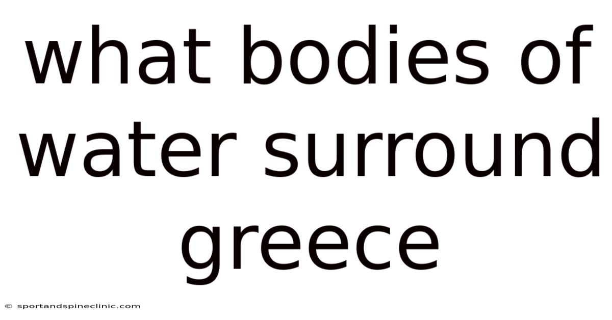 What Bodies Of Water Surround Greece