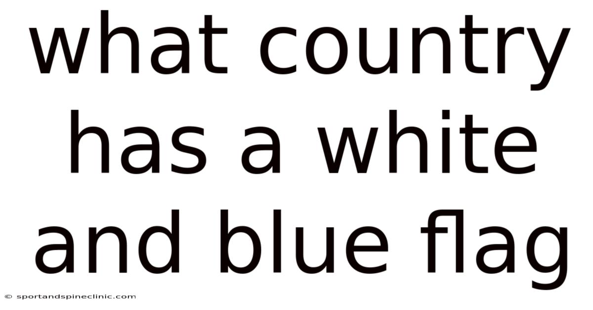 What Country Has A White And Blue Flag