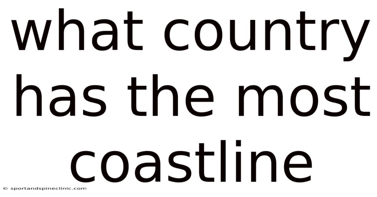 What Country Has The Most Coastline