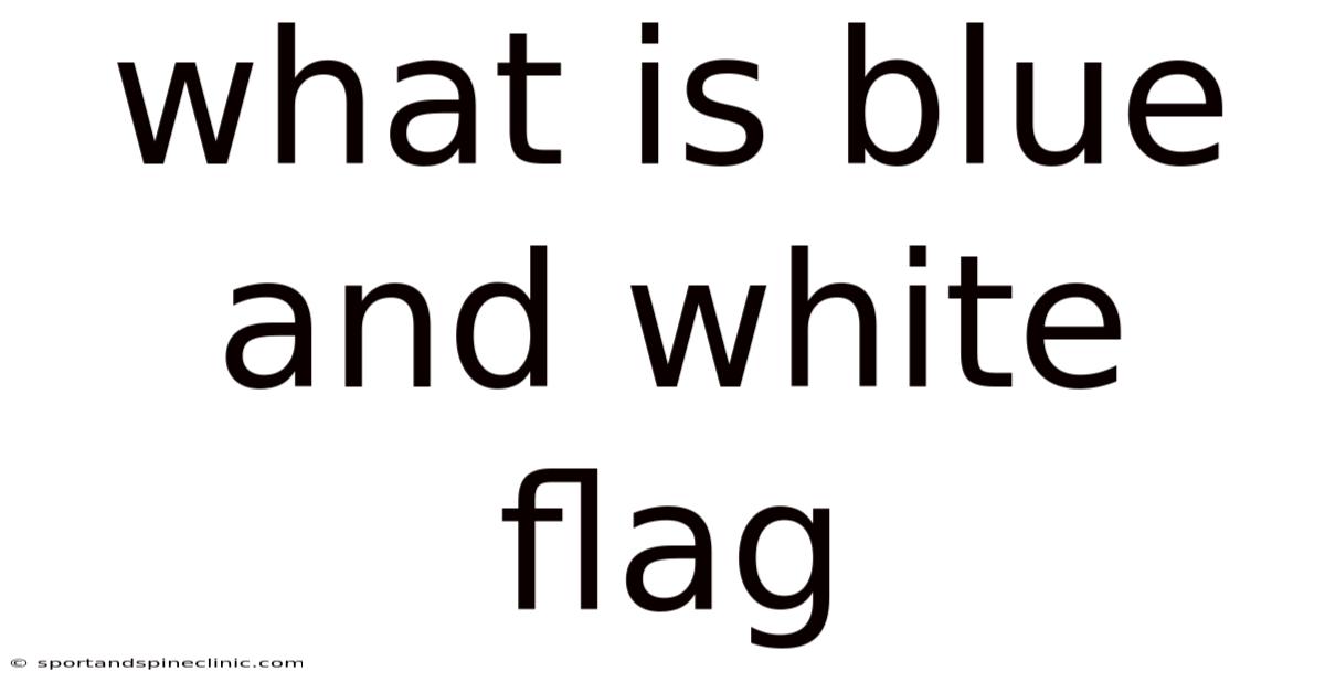 What Is Blue And White Flag