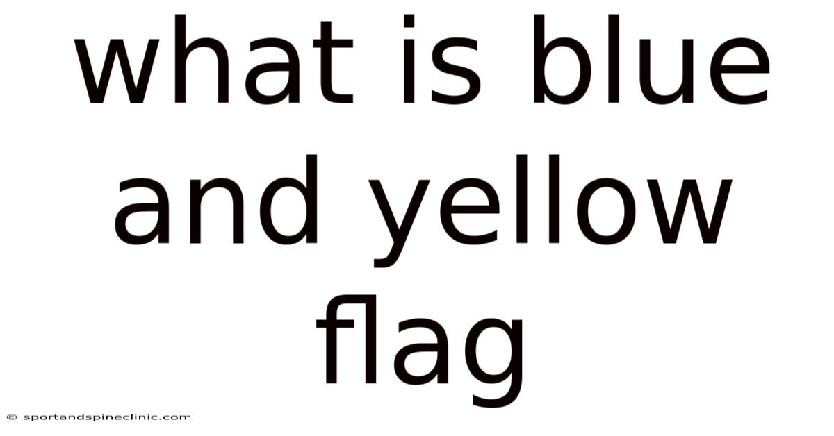 What Is Blue And Yellow Flag