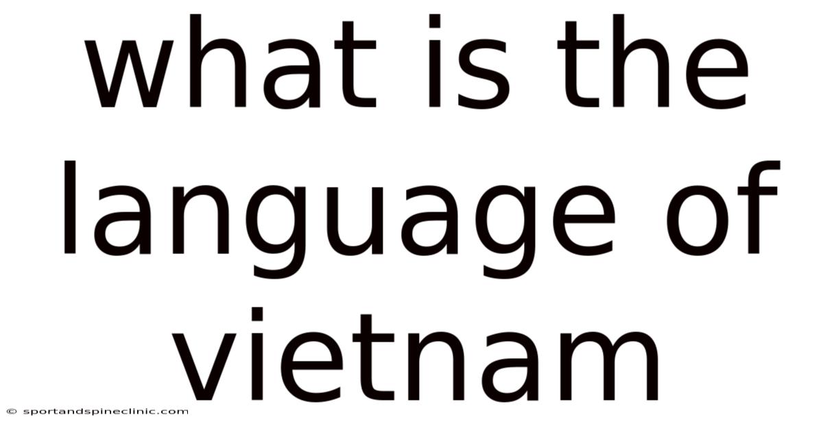 What Is The Language Of Vietnam