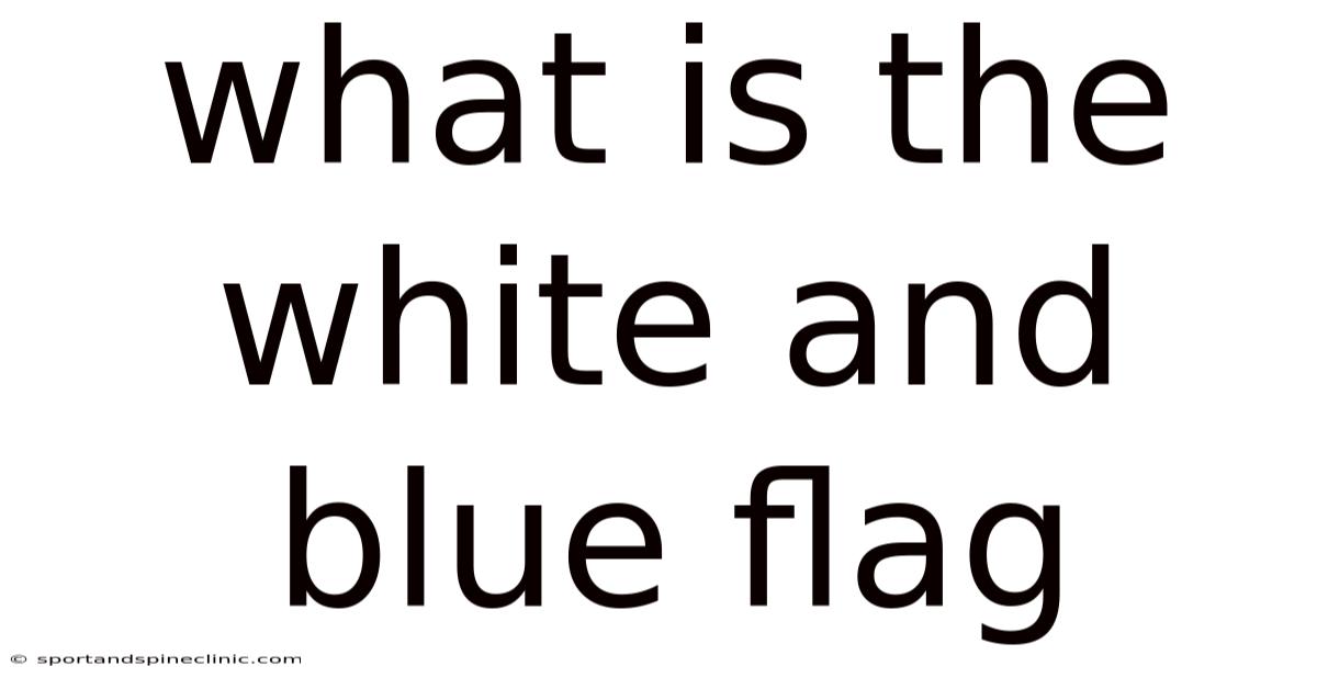 What Is The White And Blue Flag