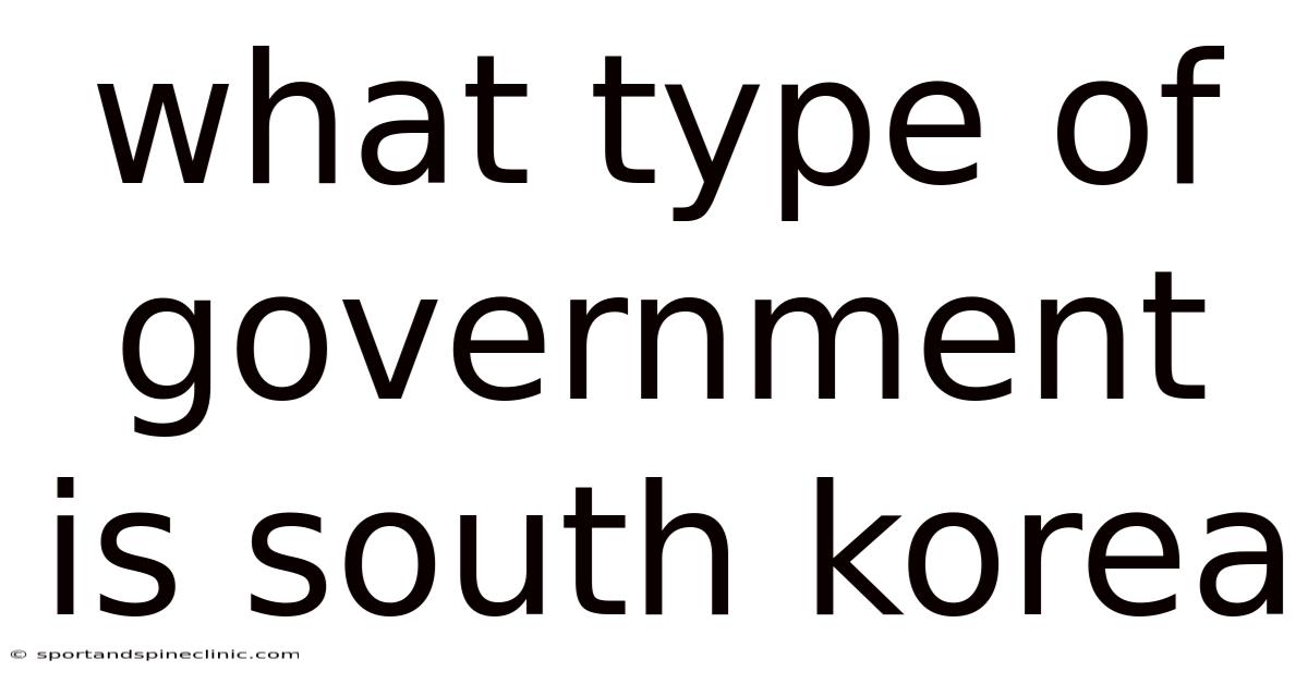 What Type Of Government Is South Korea