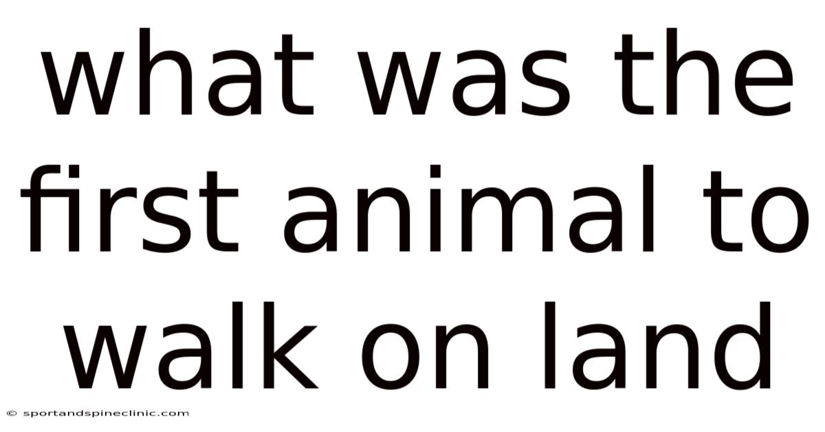 What Was The First Animal To Walk On Land
