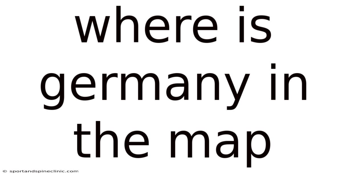 Where Is Germany In The Map