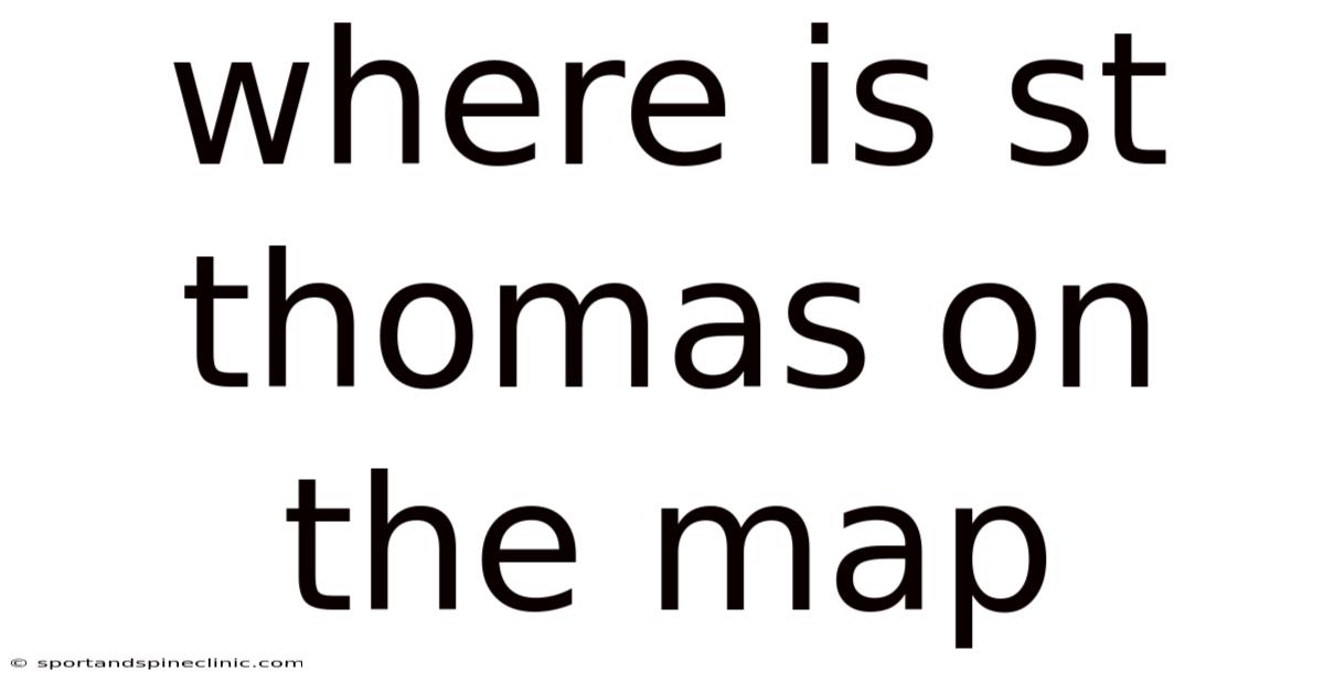 Where Is St Thomas On The Map